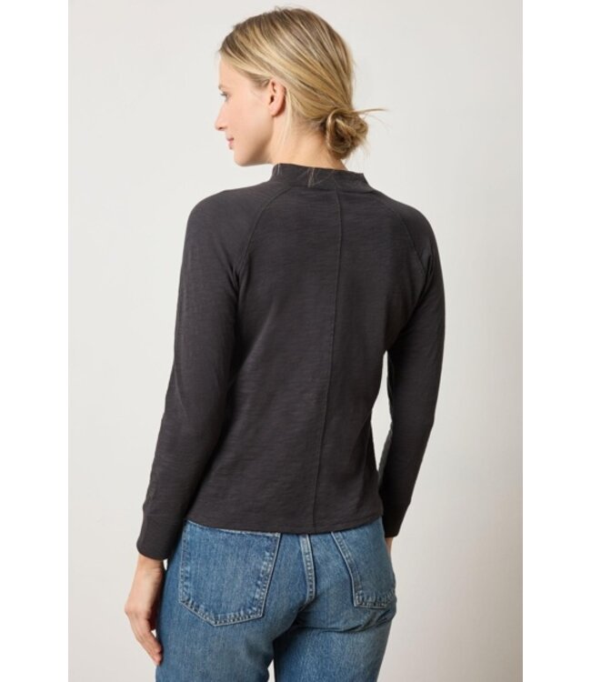 Lilla P 3Q Sleeve Raglan Mock Neck