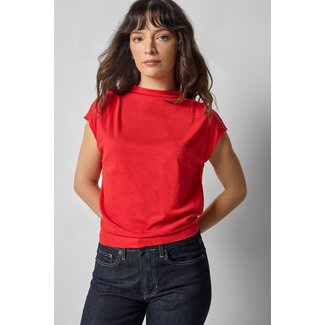 Lilla P Cap Sleeve Mock Top