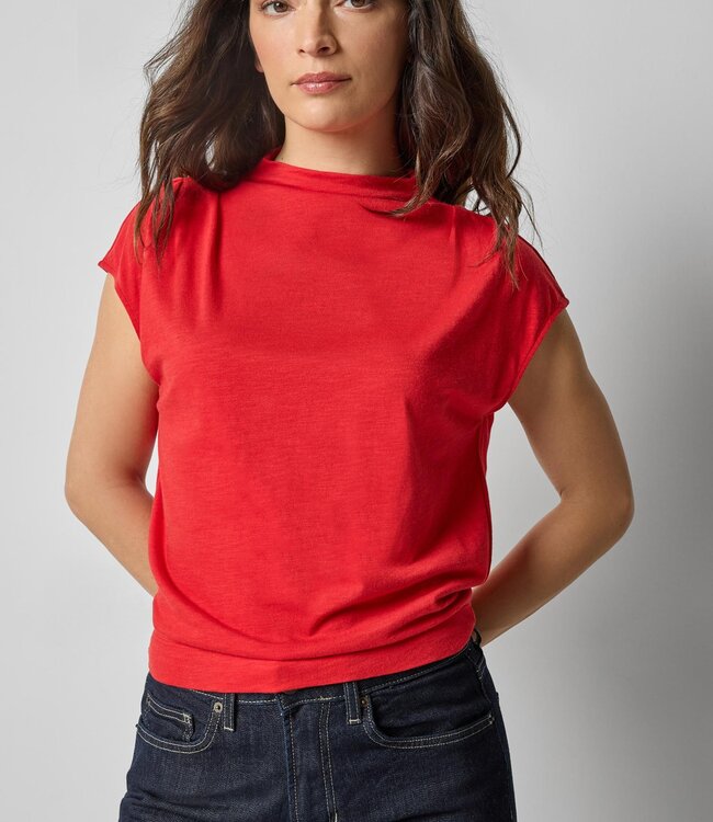 Lilla P Cap Sleeve Mock Top