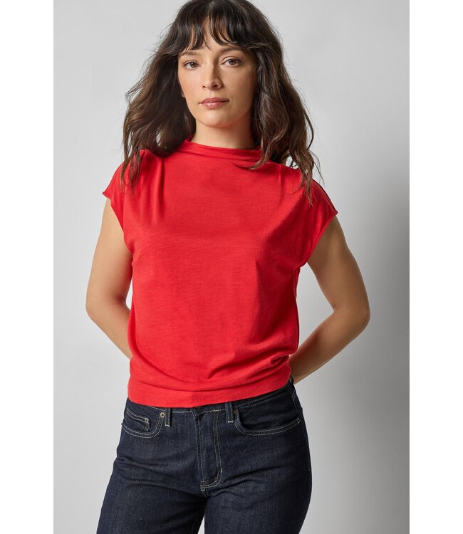Lilla P Cap Sleeve Mock Top