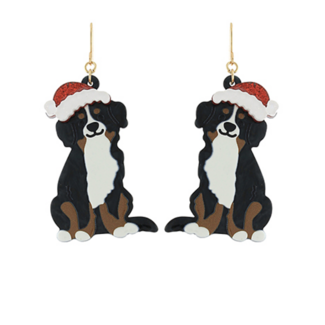 Christmas Dog Drop Earrings