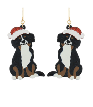 Christmas Dog Drop Earrings