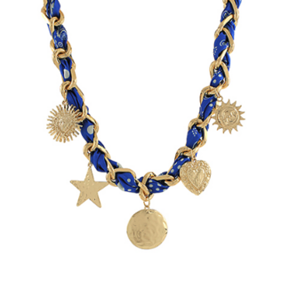 Chasing the Charms Pendant Scarf Necklace