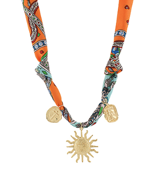 Sunburst Scarf Necklace