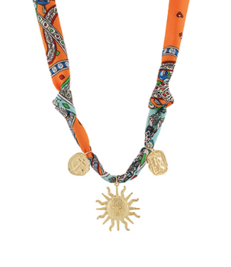 Sunburst Scarf Necklace