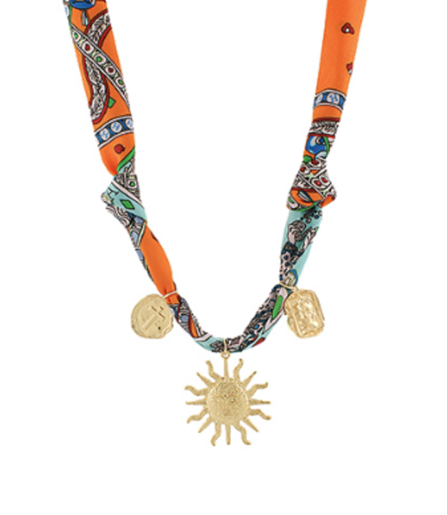 Sunburst Scarf Necklace