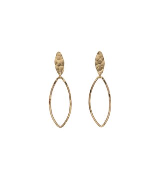 Sequin Leaves Stud Earrings