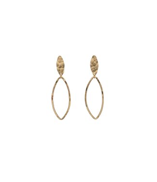 Sequin Leaves Stud Earrings