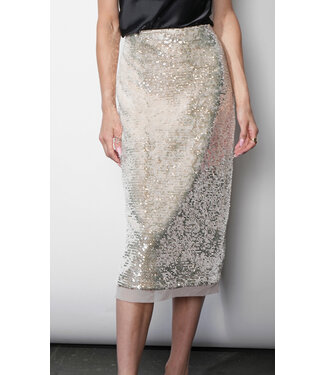 Greylin Gianna Velvet Midi Skirt