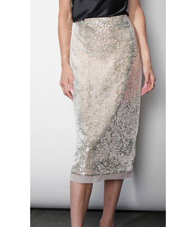 Greylin Gianna Velvet Midi Skirt