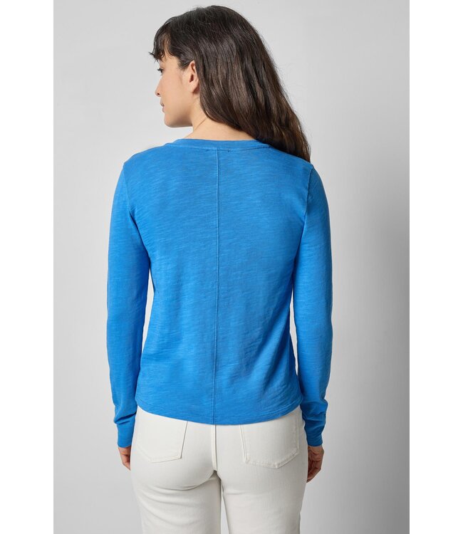 Lilla P Long Sleeve Self Trim V-Neck