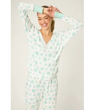 PJ Salvage Snowflake Wishes L/S Top