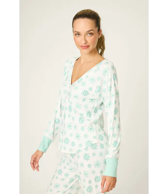 PJ Salvage Snowflake Wishes L/S Top