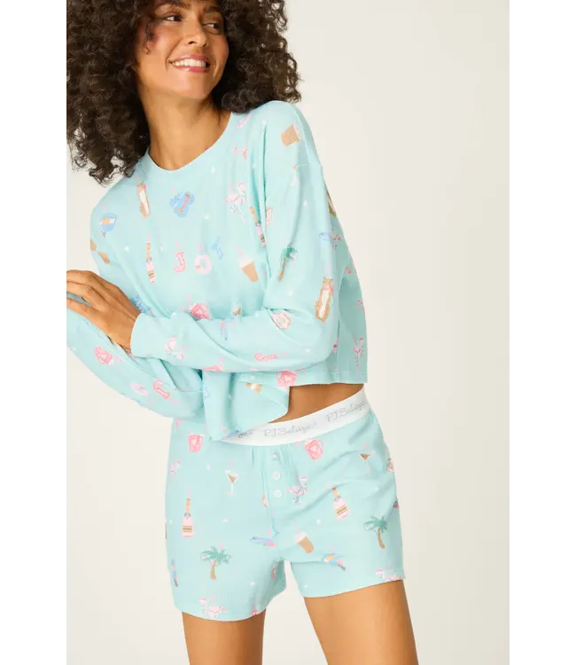 PJ Salvage Boyfriend Boxer Short Set