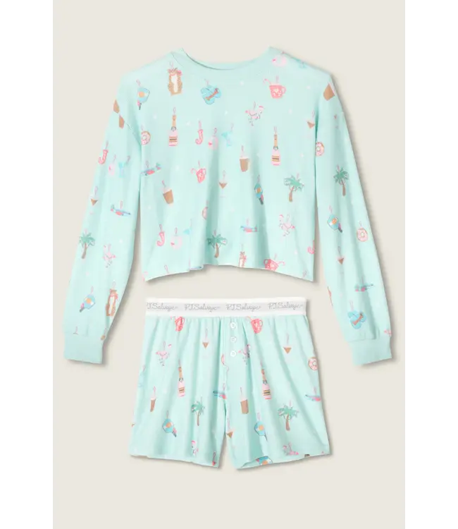 PJ Salvage Boyfriend Boxer Short Set