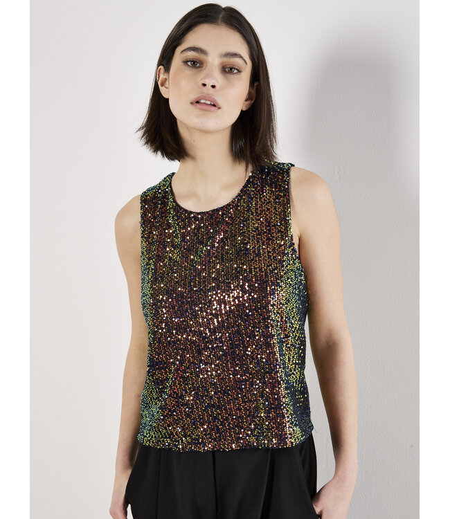 All Over Sequin Shell Tank