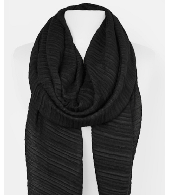 Pleated Oblong Scarf