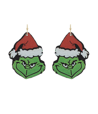 Grinch Printed Earrings