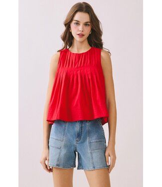 Going Out Pleated Tank