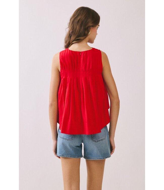 Going Out Pleated Tank