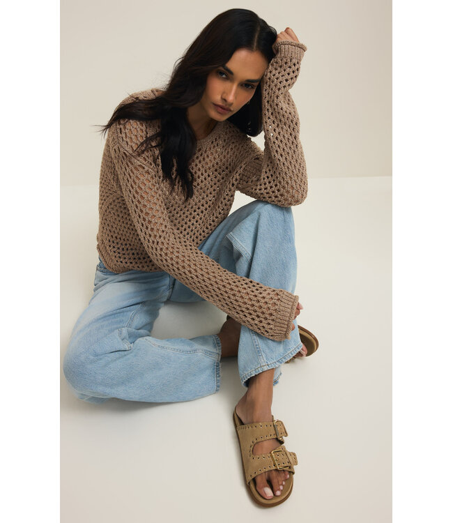 Z Supply Cala Shimmer Crochet Sweater