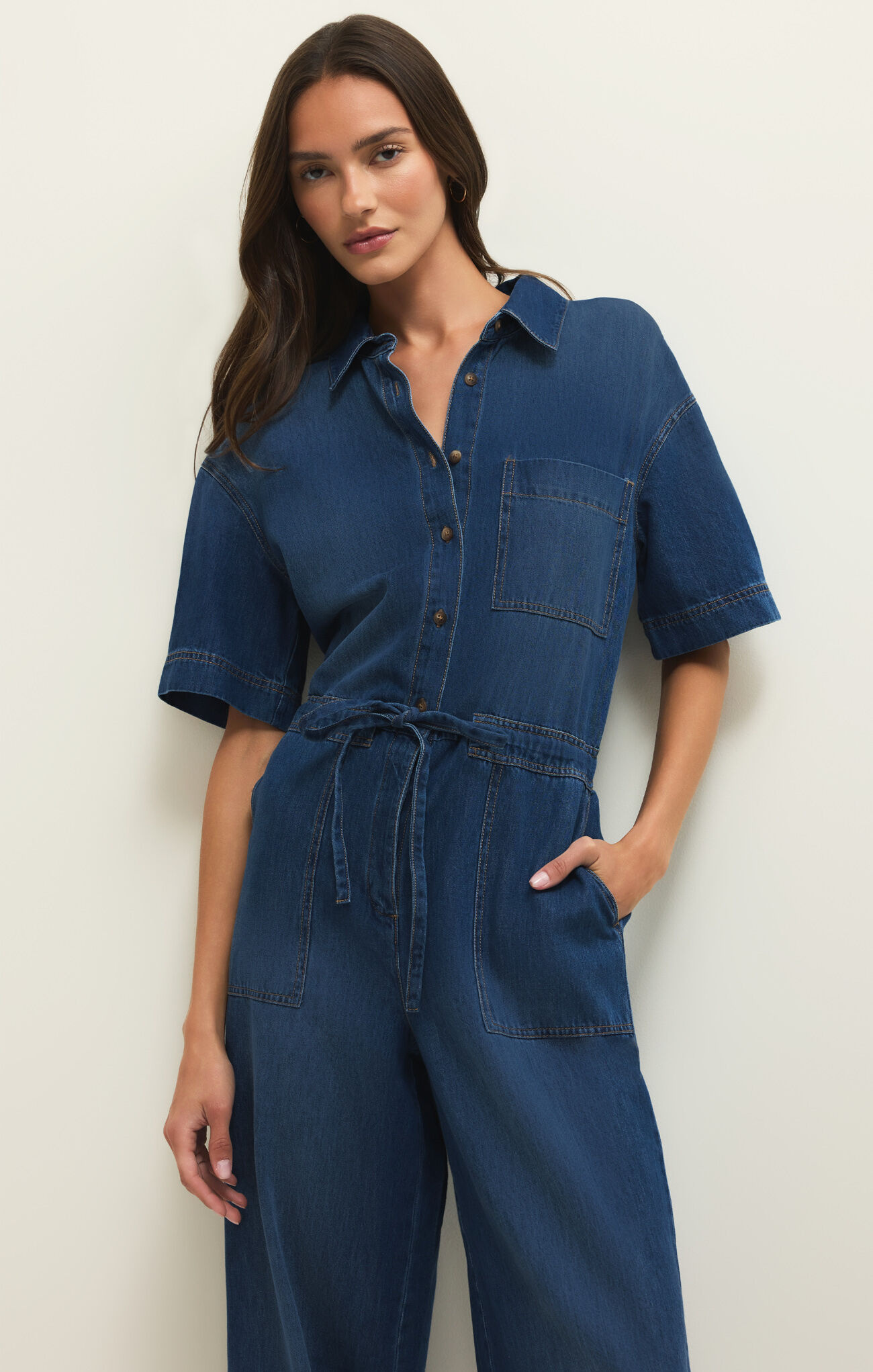 Elsie Denim Jumpsuit - Coastal Bliss