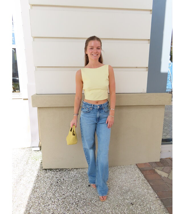 Susana Monaco Poplin Open Back Tank Tie Top