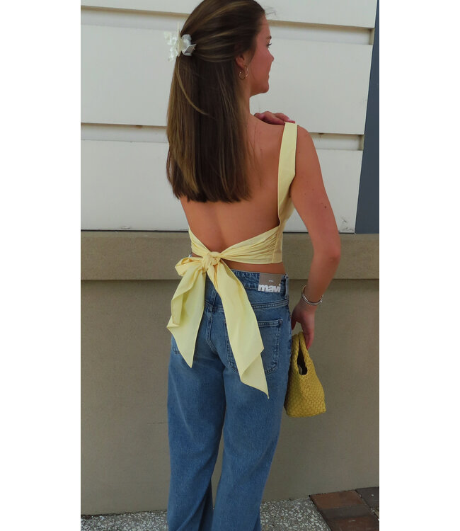 Susana Monaco Poplin Open Back Tank Tie Top