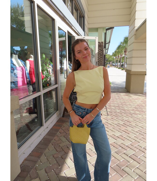 Susana Monaco Poplin Open Back Tank Tie Top