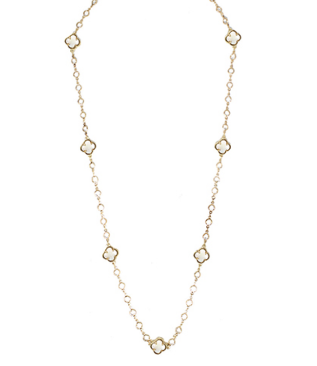 Clover Station Long Necklace