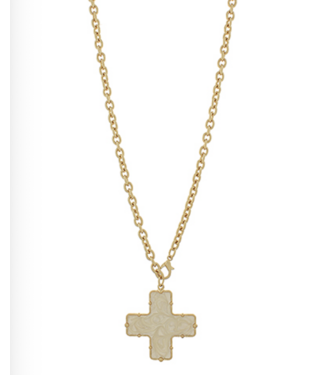 Vintage Cross Long Necklace