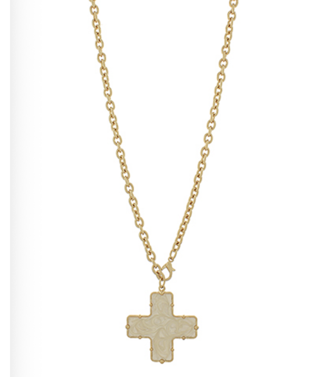 Vintage Cross Long Necklace