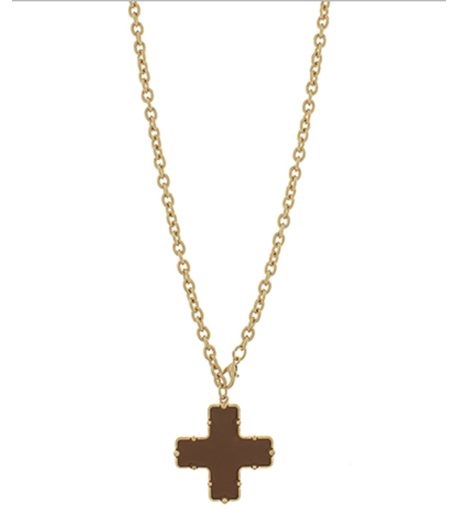Vintage Cross Long Necklace