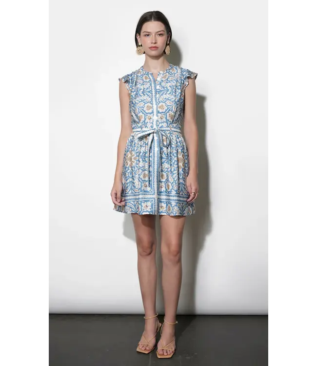 Greylin Bailey Flutter Sleeve Belted Mini