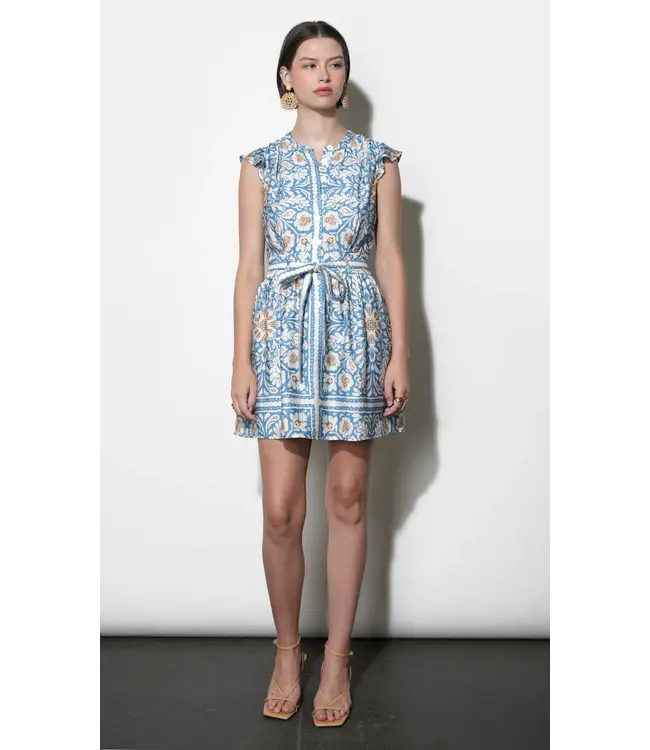 Greylin Bailey Flutter Sleeve Belted Mini