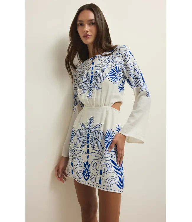 Z Supply Tahini Palm Mini Dress