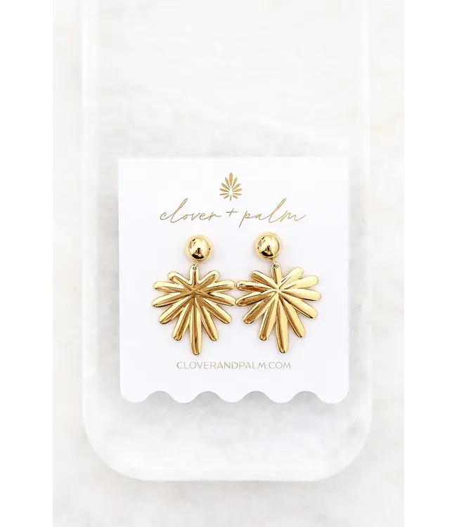 Clover + Palm Signature Palm Post Earrings