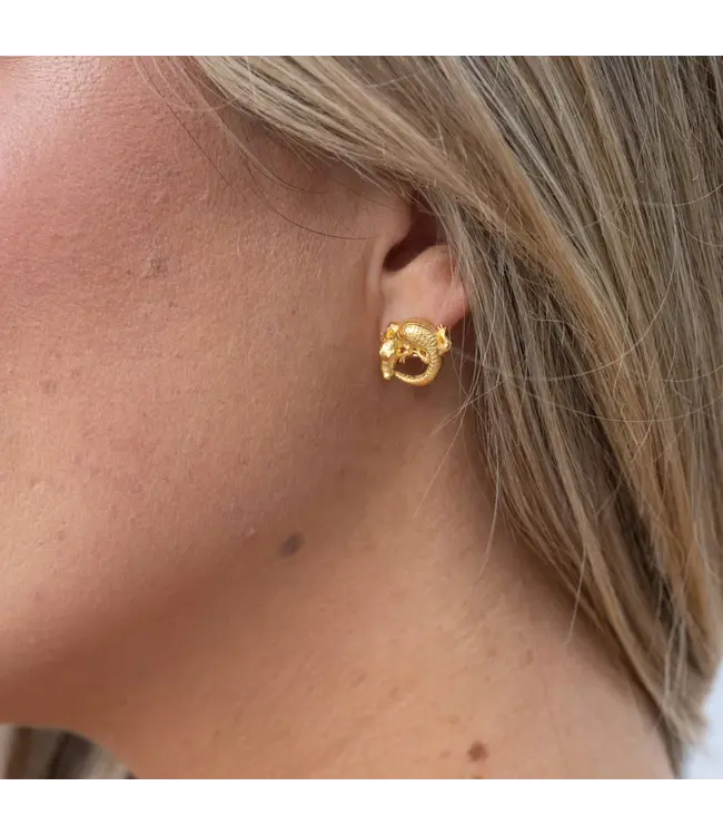 Clover + Palm Alligator Studs