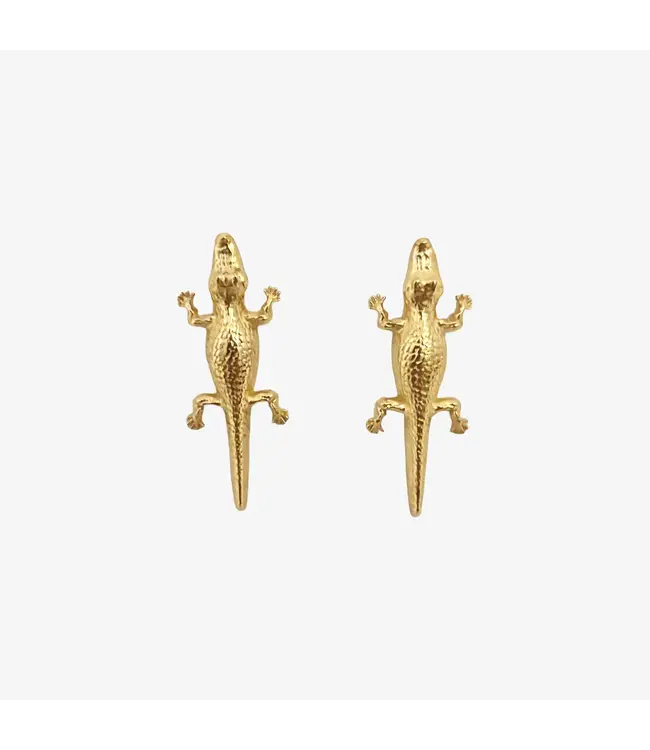 Clover + Palm Alligator Earrings