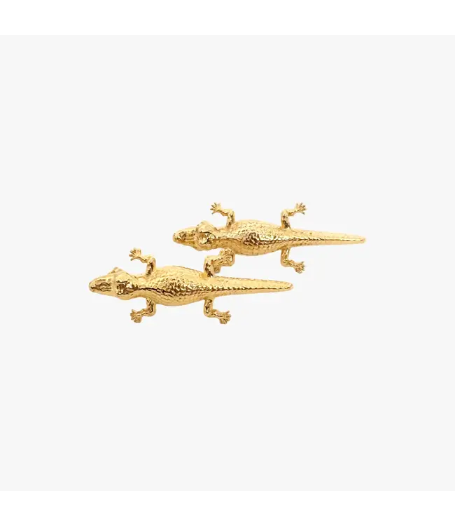 Clover + Palm Alligator Earrings