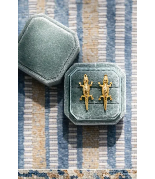 Clover + Palm Alligator Earrings