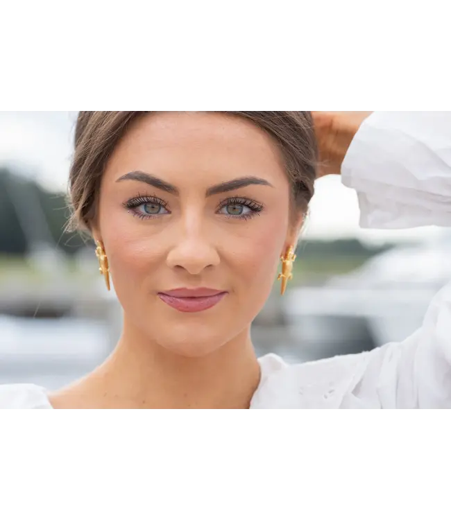 Clover + Palm Alligator Earrings