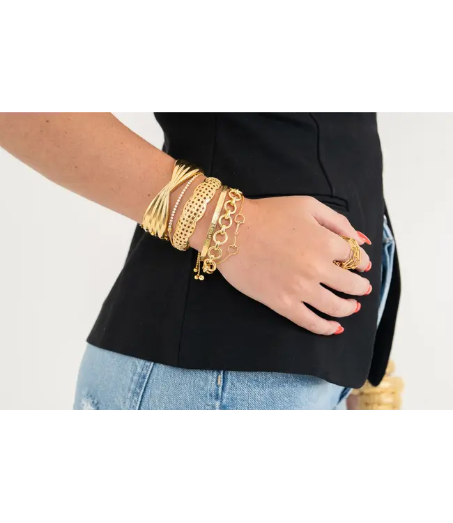 Clover + Palm Harbor Link Bracelet