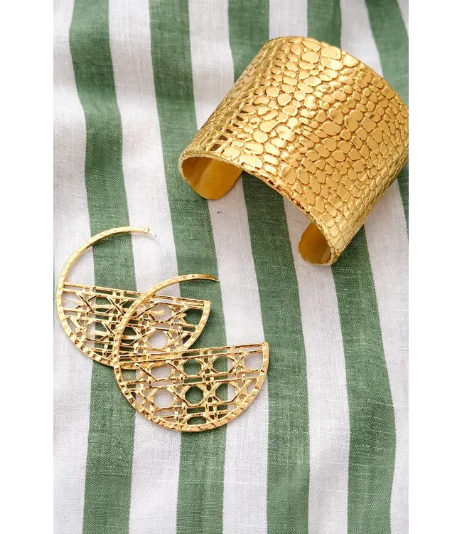 Clover + Palm Palmetto Hide Cuff