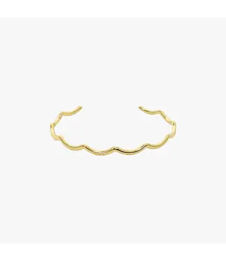 Clover + Palm Scallop Bangle