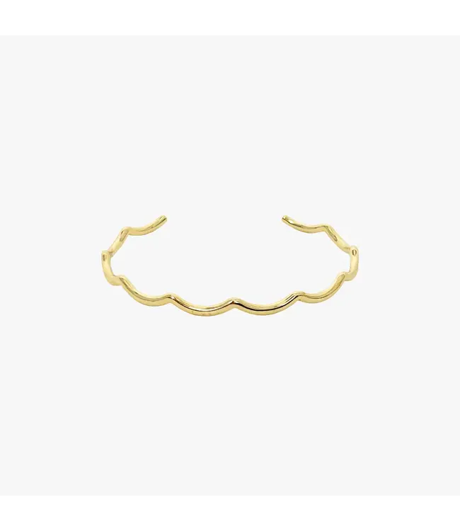 Clover + Palm Scallop Bangle