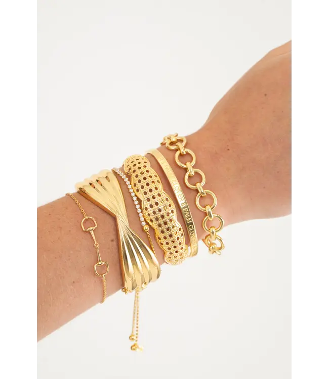 Clover + Palm Horse Bit Bracelet