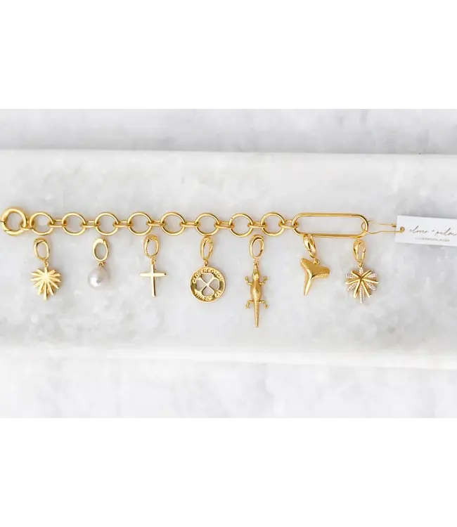 Clover + Palm Alligator Charm