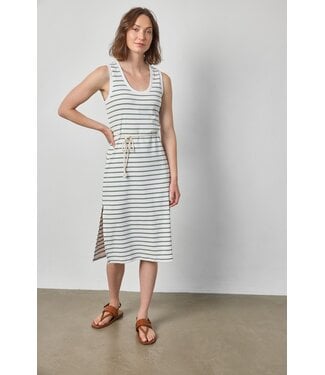 Lilla P Rib Stripe Side Slit Tank Dress