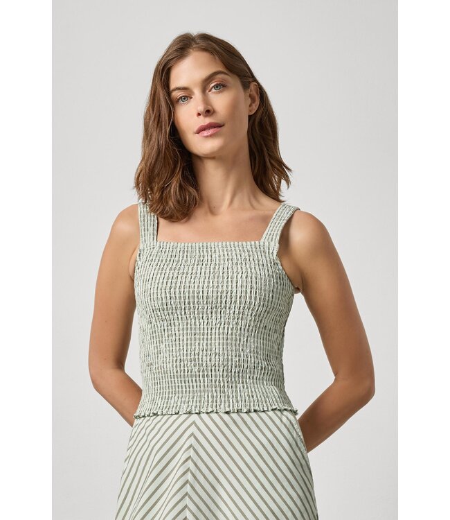 Lilla P Striped Smocked Tank